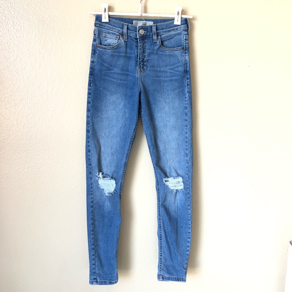 Topshop Jamie High Rise Distressed Skinny Jeans
